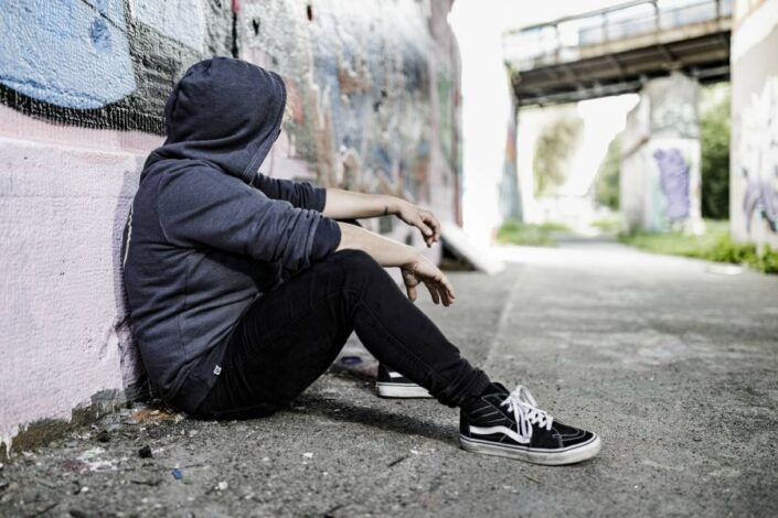 Foto: obdachloser Mensch